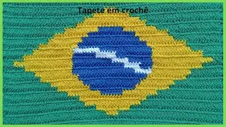 Fa&ccedil;a voc&ecirc; mesmo lindo tapete em croch&ecirc; com as cores da Bandeira Brasileira passo a passo 2&ordf; parte