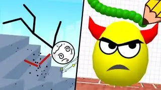 Satisfying Android Games DRAW TO SAVE ,vs KICK LOSER (Ragdoll Break), walkthrough Interesting Game,