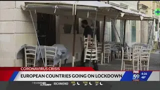 European countries going on lockdown