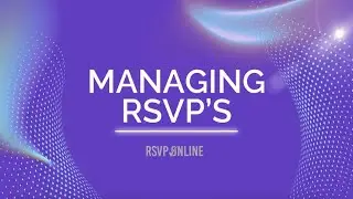 RSVP Awards - Managing RSVP's Training Video