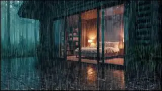 Soft Night Rain at a Cozy Forest Cabin | Deep Rain Sounds to Calm the Mind and Sleep Well