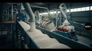 Inside the Factory China&rsquo;s Giant Cassava Flour Process | Full Industrial Journey