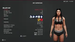WWE 2K19 Billie Kay Stats & Attributes