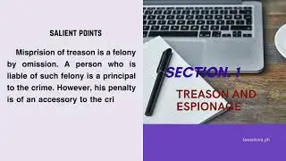 CrimLaw2: ART. 116 Misprision of Treason