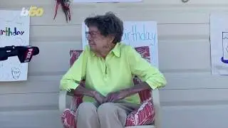 Centenarian Celebration! WW2 Vet Celebrates Turning 104 With Drive-By Birthday Party!