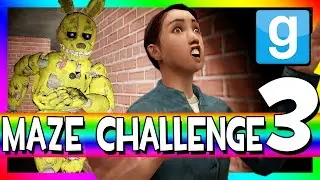 FIVE NIGHTS AT FREDDY'S 3 MAZE | Gmod Murder Maze Challenge (WARNING: JUMPSCARES!!!)