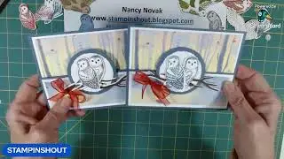 Adorable Winter Owls Dutch Fun Fold Card