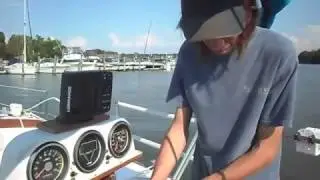 36 Catalina Docking. prop walk