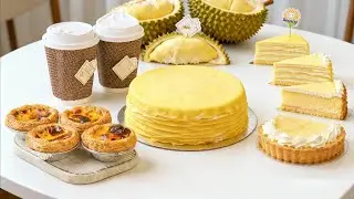 Satisfying Relaxing Video_Durian Dessert Recipe_Asmr_Tiktok