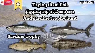 Trying dead fish jigging rig at Deep sea & sardine trophy hunt | Russian fishing 4 | Nanstein | #rf4