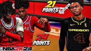 NBA 2K23 COLLEGE HOOPS-Jaylen's Tough Break: Kansas vs. Oregon | NCAA Basketball Game!#2