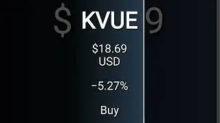 Stock Update for KVUE, number 7 moving stock on Thursday, 26 October #KVUE #stocktrader