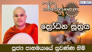 2026  JANUARY 14 | 08 00 PM |ක්‍රෝධන සූත්‍රය | පූජ්‍ය පානමයායේ සුවණ්ණ හිමි