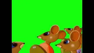 Here Comes the Cat (1992) Theater mice reaction green screen
