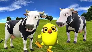Toro vs Tractor 🚜🐂 | El Pollito Escapa en la Granja | 3D Farm Adventure