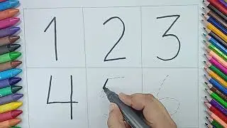 How to learn and write 123|123|1234|numbers|counting|123456|STARS SCHOOLING