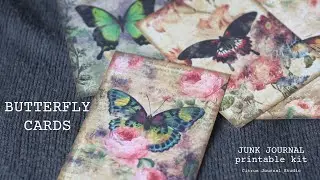 Butterfly Cards - Junk Journal Tags - Citrus Journal Studio