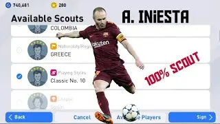 How to get Andres Iniesta pes 2021 scout combination