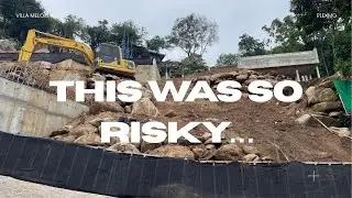 Villa Melo Construction Update: Rain Damage, Risky Excavation & First Terrace Walk l Koh Samui