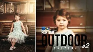 ►Photoshop CC Tutorial ►Outdoor Child Portrait Editing and Retouching(Vintage Tone)