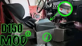 Progress! Dodge D150 Interior Fabrication: Custom Console Build Complete And Racing Seat Mounted