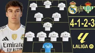 ⚽ REAL MADRID VS REAL BETIS 🔥 REAL MADRID POTENTIAL LINEUP WITH GONZALO 🔥 LA LIGA 25/26