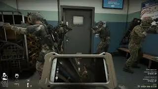 In game footage of ready or not on the Xbox series s with full squad control .SWAT.