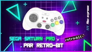Retro-bit : Manette sega saturn pro avec double stick compatible switch , pc ,etc ...