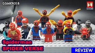 Lego Marvel SuperHeroes Spiderman Soider Verse KT1069 Bootleg Minifigures Toy Review 4K 1