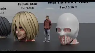 ATTACK ON TITAN Head Size Comparison short video 2025 3d ###