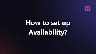 How to set up Availability?