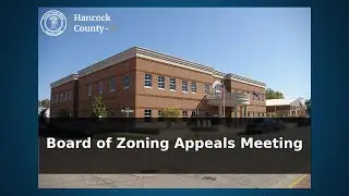 Hancock County, Indiana - Board of Zoning Appeals Meeting 1/29/2026