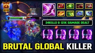 BRUTAL GLOBAL KILLER CARRY Spectre | 34KILLS & 121K Damage Dealt | Max 8 Slotted Item Buidls DOTA 2