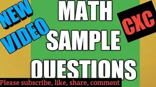 Math Paper 1 Sample Questions