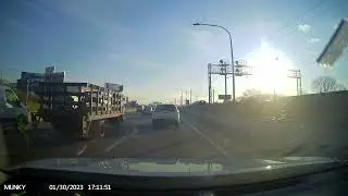 cutting traffic, karma cop intercepts