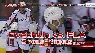 Ovechkin's Casual Hat Trick vs FLA (4/6/2013)