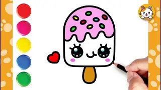🍦 Cute Ice Cream Drawing Easy | Kawaii Drawings
