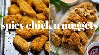 SPICY VEGAN CHICK'N NUGGETS [MADE WITH SEITAN, SOY FREE] | PLANTIFULLY BASED