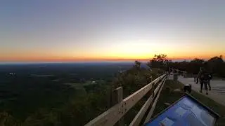 [StayWithMe] Autumn sunset in the Pilot mountain - Little Pinnacle Overlook, Pinnacle, NC, USA
