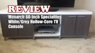 Monarch 60-Inch Specialties White/Grey Hollow-Core TV Console - Review