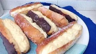 PEPITOS RELLENOS DE CREMA PASTELERA, totalmente caseros.