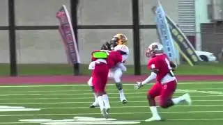 Watch West Jefferson's Tremone Perry lay down a massive hit against Higgins