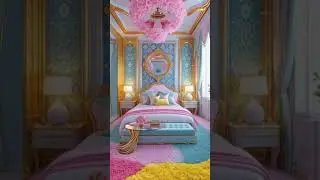&ldquo;Princess Room Tour: Pink, Sky Blue & Gold ✨&rdquo;#home #Luxury #PrincessRoom  #RoomTour  #HomeDecor  l