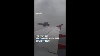 Military jet leads plane to safety after bomb hoax