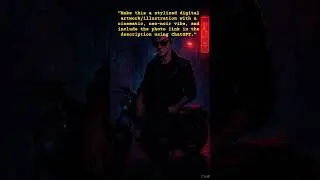 &ldquo;Stylized Digital Artwork | Cinematic Neo-Noir Illustration with ChatGPT&rdquo; #lovelyart