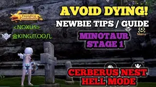 Dragon Nest M Classic|Cerberus Nest Hell|Stage 1 MINOTAUR |Guide For Newbies | Paladin POV