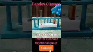 Test for alcoholic functional group | Ceric ammonium nitrate test #chemistry #experiment #ytshorts