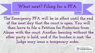What is a Protection From Abuse Order