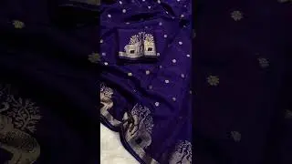 #new🤩 Arrivals Pure Muslin Silk saree With Running Blouse #viral