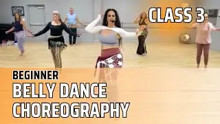 Beginner Belly Dance Choreography CLASS 3 💃 #bellydance #dance  #choreography